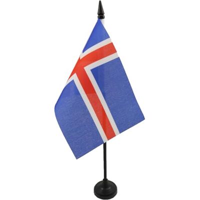 AZ FLAG Drapeau De Table Islande 15x10 cm Mini Drapeau Islandais De Bureau 100% Polyester Avec Hampe De 25cm Et Socle En Plastique Noir - Publicité AZ FLAG Drapeau De Table Islande 15x10 cm Mini Drapeau Islandais De Bureau 100% Polyester Avec Hampe De 25cm Et Socle En Plastique Noir - Publicité