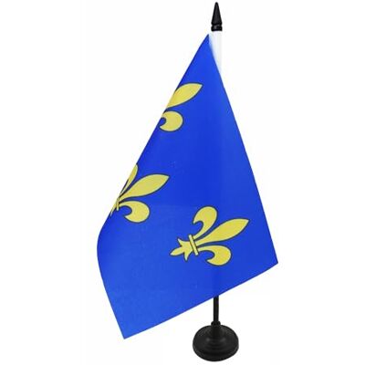 AZ FLAG Drapeau De Table Ile-de-France 21x14 cm Petit Drapeau Francilien De Bureau 100% Polyester Avec Hampe De 25cm Et Socle En Plastique Noir - Publicité AZ FLAG Drapeau De Table Ile-de-France 21x14 cm Petit Drapeau Francilien De Bureau 100% Polyester Avec Hampe De 25cm Et Socle En Plastique Noir - Publicité