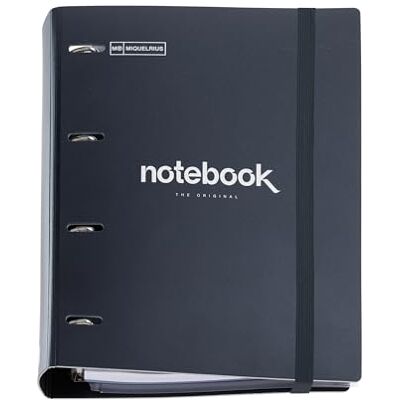 Miquelrius Carpeblock en plastique polyfoam, reliure à anneaux A4, Comprend une recharge de 100 feuilles carrées + 4 intercalaires + 1 enveloppe en polypropylène, avec fermeture en caoutchouc - Publicité Miquelrius Carpeblock en plastique polyfoam, reliure à anneaux A4, Comprend une recharge de 100 feuilles carrées + 4 intercalaires + 1 enveloppe en polypropylène, avec fermeture en caoutchouc - Publicité