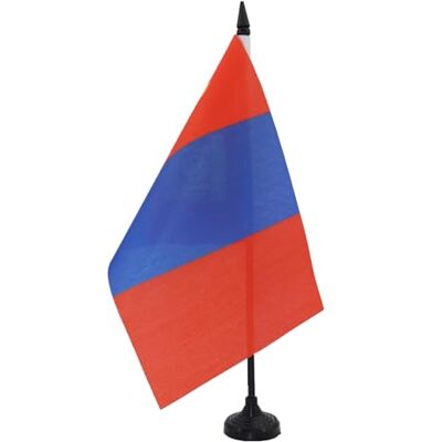 AZ FLAG Drapeau De Table Mongolie 21x14 cm Petit Drapeau Mongol De Bureau 100% Polyester Avec Hampe De 25cm Et Socle En Plastique Noir - Publicité AZ FLAG Drapeau De Table Mongolie 21x14 cm Petit Drapeau Mongol De Bureau 100% Polyester Avec Hampe De 25cm Et Socle En Plastique Noir - Publicité