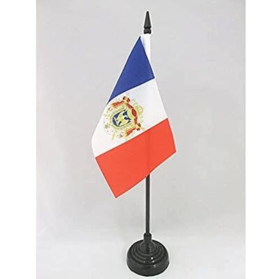 AZ FLAG Drapeau De Table France Second Empire 1852-1870 15x10 cm Mini Drapeau De L'Empire Français De Napoléon Iii De Bureau 100% Polyester Avec Hampe De 25cm Et Socle En Plastique Noir - Publicité AZ FLAG Drapeau De Table France Second Empire 1852-1870 15x10 cm Mini Drapeau De L'Empire Français De Napoléon Iii De Bureau 100% Polyester Avec Hampe De 25cm Et Socle En Plastique Noir - Publicité
