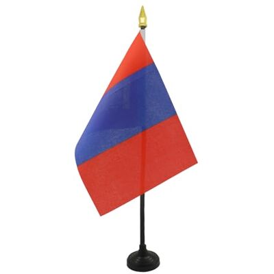 AZ FLAG Mini Drapeau Mongolie De Table 15x10 cm Drapeau Mongol De Bureau 100% Polyester Avec Hampe Pointe Dorée 25cm - Publicité AZ FLAG Mini Drapeau Mongolie De Table 15x10 cm Drapeau Mongol De Bureau 100% Polyester Avec Hampe Pointe Dorée 25cm - Publicité