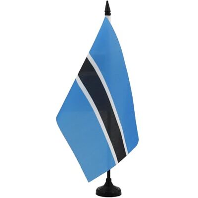 AZ FLAG Drapeau De Table Botswana 21x14 cm Petit Drapeau Botswanais De Bureau 100% Polyester Avec Hampe De 25cm Et Socle En Plastique Noir - Publicité AZ FLAG Drapeau De Table Botswana 21x14 cm Petit Drapeau Botswanais De Bureau 100% Polyester Avec Hampe De 25cm Et Socle En Plastique Noir - Publicité