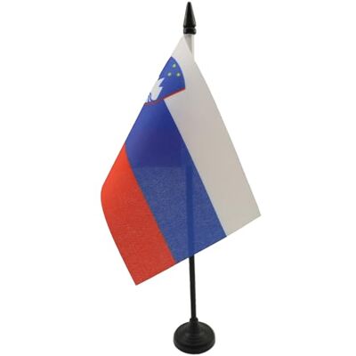 AZ FLAG Drapeau De Table Slovénie 15x10 cm Mini Drapeau Slovène De Bureau 100% Polyester Avec Hampe De 25cm Et Socle En Plastique Noir - Publicité AZ FLAG Drapeau De Table Slovénie 15x10 cm Mini Drapeau Slovène De Bureau 100% Polyester Avec Hampe De 25cm Et Socle En Plastique Noir - Publicité