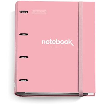 Miquelrius Classeur A4 à 4 Anneaux + Recharge 100 Feuilles A4, Petits carreaux 5 mm, Papier 90 g/m², Fermeture Caoutchouc, Fournitures Scolaires et Bureau, Organiseurs, Emotions Rose - Publicité Miquelrius Classeur A4 à 4 Anneaux + Recharge 100 Feuilles A4, Petits carreaux 5 mm, Papier 90 g/m², Fermeture Caoutchouc, Fournitures Scolaires et Bureau, Organiseurs, Emotions Rose - Publicité
