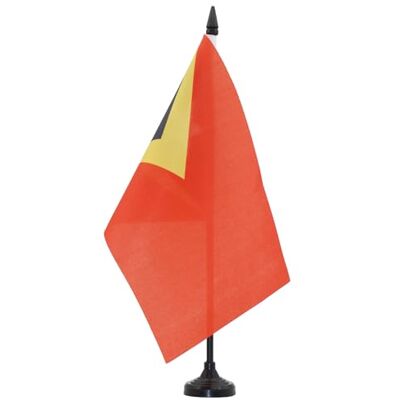 AZ FLAG Drapeau De Table Timor Oriental 21x14 cm Petit Drapeau Timorais De Bureau 100% Polyester Avec Hampe De 25cm Et Socle En Plastique Noir - Publicité AZ FLAG Drapeau De Table Timor Oriental 21x14 cm Petit Drapeau Timorais De Bureau 100% Polyester Avec Hampe De 25cm Et Socle En Plastique Noir - Publicité
