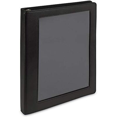 Samsill Classeur de présentation professionnel à 3 anneaux, classeur avec fenêtre de couverture transparente, anneaux ronds de 12,7 cm pouvant contenir 100 feuilles (21,6 x 27,9 cm), noir - Publicité Samsill Classeur de présentation professionnel à 3 anneaux, classeur avec fenêtre de couverture transparente, anneaux ronds de 12,7 cm pouvant contenir 100 feuilles (21,6 x 27,9 cm), noir - Publicité