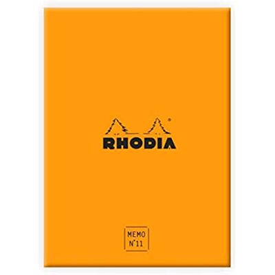 Rhodia 194050C Coffret Bloc Memo N°11 Orange A7 8,5 x 11,5 cm Ligné 240 Feuillets Détachables 80 g/m² Pratique et Compact Collection time - Publicité Rhodia 194050C Coffret Bloc Memo N°11 Orange A7 8,5 x 11,5 cm Ligné 240 Feuillets Détachables 80 g/m² Pratique et Compact Collection time - Publicité
