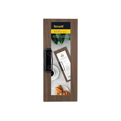 SECURIT Porte-addition en Bois de Noyer à Pince pour le Maintien Des feuilles - Publicité SECURIT Porte-addition en Bois de Noyer à Pince pour le Maintien Des feuilles - Publicité