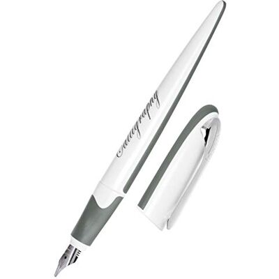 Online Stylo de calligraphie Air Blanc, Pointe de calligraphie 1,4 mm, pour cartouches d'encre standard ou convertisseur, cartouche bleue incluse, pour droitier/gaucher - Publicité Online Stylo de calligraphie Air Blanc, Pointe de calligraphie 1,4 mm, pour cartouches d'encre standard ou convertisseur, cartouche bleue incluse, pour droitier/gaucher - Publicité