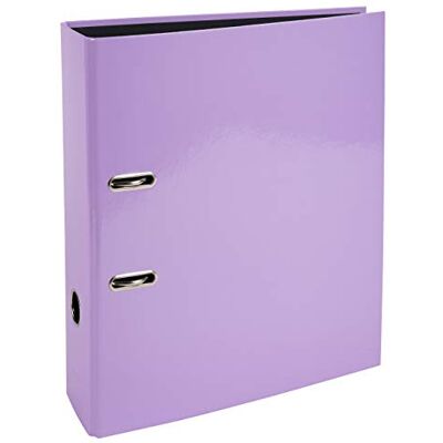 Exacompta Classeur à levier en carton mauve Prem Touch Aquarel A4 dos 8 cm - Publicité Exacompta Classeur à levier en carton mauve Prem Touch Aquarel A4 dos 8 cm - Publicité
