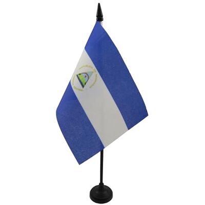 AZ FLAG Drapeau De Table Nicaragua 15x10 cm Mini Drapeau Nicaraguayen De Bureau 100% Polyester Avec Hampe De 25cm Et Socle En Plastique Noir - Publicité AZ FLAG Drapeau De Table Nicaragua 15x10 cm Mini Drapeau Nicaraguayen De Bureau 100% Polyester Avec Hampe De 25cm Et Socle En Plastique Noir - Publicité