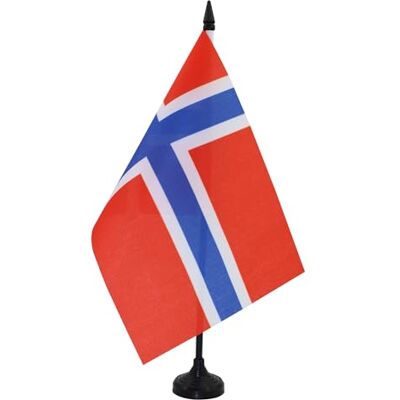 AZ FLAG Drapeau De Table Norvège 21x14 cm Petit Drapeau Norvégien De Bureau 100% Polyester Avec Hampe De 25cm Et Socle En Plastique Noir - Publicité AZ FLAG Drapeau De Table Norvège 21x14 cm Petit Drapeau Norvégien De Bureau 100% Polyester Avec Hampe De 25cm Et Socle En Plastique Noir - Publicité