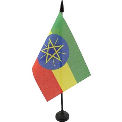 AZ FLAG Drapeau De Table Ethiopie 15x10 cm Mini Drapeau Ethiopien De Bureau 100% Polyester Avec Hampe De 25cm Et Socle En Plastique Noir - Publicité AZ FLAG Drapeau De Table Ethiopie 15x10 cm Mini Drapeau Ethiopien De Bureau 100% Polyester Avec Hampe De 25cm Et Socle En Plastique Noir - Publicité