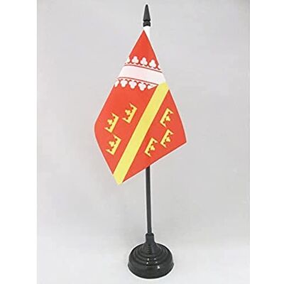 AZ FLAG Drapeau De Table Alsace Ancien 15x10 cm Mini Drapeau Alsacien De Bureau 100% Polyester Avec Hampe De 25cm Et Socle En Plastique Noir - Publicité AZ FLAG Drapeau De Table Alsace Ancien 15x10 cm Mini Drapeau Alsacien De Bureau 100% Polyester Avec Hampe De 25cm Et Socle En Plastique Noir - Publicité