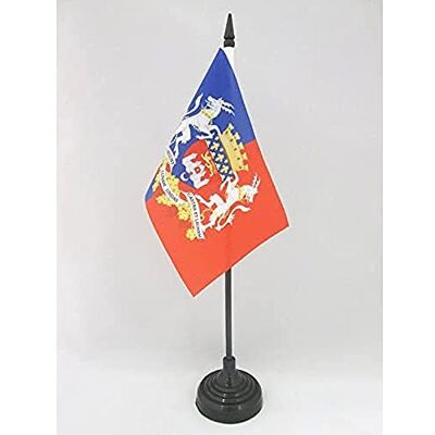 AZ FLAG Drapeau De Table Bordeaux avec armes 15x10 cm Mini Drapeau Bordelais Avec Armoiries De Bureau 100% Polyester Avec Hampe De 25cm Et Socle En Plastique Noir - Publicité AZ FLAG Drapeau De Table Bordeaux avec armes 15x10 cm Mini Drapeau Bordelais Avec Armoiries De Bureau 100% Polyester Avec Hampe De 25cm Et Socle En Plastique Noir - Publicité