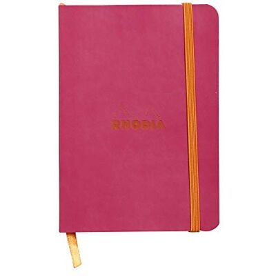 Rhodia 117312C Carnet Souple Framboise A6 10,5 x 14,8 cm Ligné 144 pages Papier Clairefontaine Ivoire 90 g/m² Marque-Page, Fermeture Élastique Couverture Simili Cuir - Publicité Rhodia 117312C Carnet Souple Framboise A6 10,5 x 14,8 cm Ligné 144 pages Papier Clairefontaine Ivoire 90 g/m² Marque-Page, Fermeture Élastique Couverture Simili Cuir - Publicité