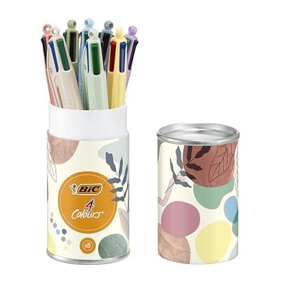 BIC 4 Couleurs Minéral et Pastel Stylos-Bille Pointe Moyenne (1,00 mm) Corps coloré Minéral et Pastel, Pack de 8 - Publicité BIC 4 Couleurs Minéral et Pastel Stylos-Bille Pointe Moyenne (1,00 mm) Corps coloré Minéral et Pastel, Pack de 8 - Publicité