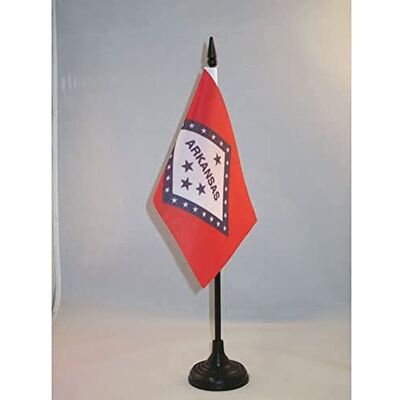 AZ FLAG Drapeau De Table Arkansas 15x10 cm Mini Drapeau De L'État Américain De L'Arkansas De Bureau 100% Polyester Avec Hampe De 25cm Et Socle En Plastique Noir - Publicité AZ FLAG Drapeau De Table Arkansas 15x10 cm Mini Drapeau De L'État Américain De L'Arkansas De Bureau 100% Polyester Avec Hampe De 25cm Et Socle En Plastique Noir - Publicité