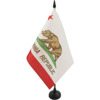 AZ FLAG Drapeau De Table Californie 21x14 cm Petit Drapeau Californien De Bureau 100% Polyester Avec Hampe De 25cm Et Socle En Plastique Noir - Publicité AZ FLAG Drapeau De Table Californie 21x14 cm Petit Drapeau Californien De Bureau 100% Polyester Avec Hampe De 25cm Et Socle En Plastique Noir - Publicité