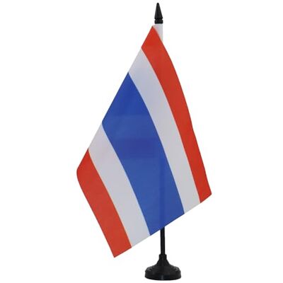 AZ FLAG Drapeau De Table Thaïlande 21x14 cm Petit Drapeau Thaïlandais De Bureau 100% Polyester Avec Hampe De 25cm Et Socle En Plastique Noir - Publicité AZ FLAG Drapeau De Table Thaïlande 21x14 cm Petit Drapeau Thaïlandais De Bureau 100% Polyester Avec Hampe De 25cm Et Socle En Plastique Noir - Publicité