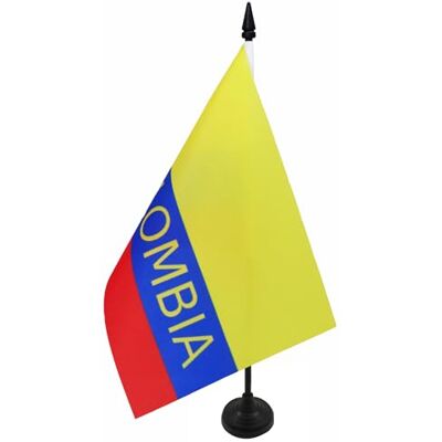 AZ FLAG Drapeau De Table Colombie avec Inscriptions 21x14 cm Petit Drapeau Colombien De Bureau 100% Polyester Avec Hampe De 25cm Et Socle En Plastique Noir - Publicité AZ FLAG Drapeau De Table Colombie avec Inscriptions 21x14 cm Petit Drapeau Colombien De Bureau 100% Polyester Avec Hampe De 25cm Et Socle En Plastique Noir - Publicité