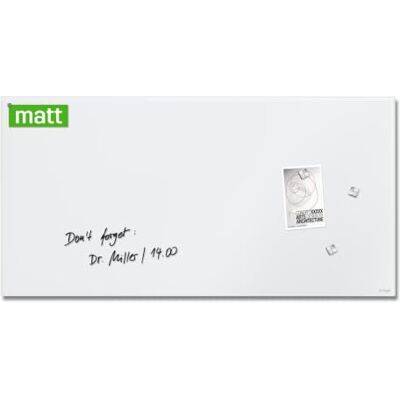 Sigel GL546 Tableau magnétique en verre premium, surface mate, 91 x 46 cm, verre de sécurité, montage facile, 3 aimants néodyme inclus, super blanc Artverum - Publicité Sigel GL546 Tableau magnétique en verre premium, surface mate, 91 x 46 cm, verre de sécurité, montage facile, 3 aimants néodyme inclus, super blanc Artverum - Publicité
