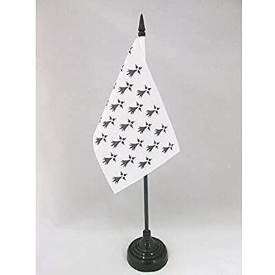 AZ FLAG Drapeau De Table Province de Bretagne 15x10 cm Mini Drapeau Breton De Bureau 100% Polyester Avec Hampe De 25cm Et Socle En Plastique Noir - Publicité AZ FLAG Drapeau De Table Province de Bretagne 15x10 cm Mini Drapeau Breton De Bureau 100% Polyester Avec Hampe De 25cm Et Socle En Plastique Noir - Publicité