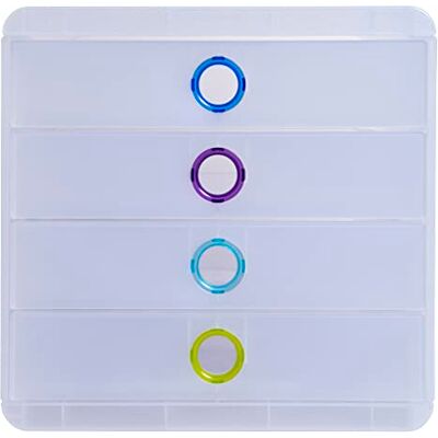 Exacompta Réf. 314399D POP-BOX Caisson 4 tiroirs fermés pour document A4+ Dimensions extérieures : Profondeur 34,70 x largeur 27,80 x Hauteur 26,70cm Chromaline 4 couleurs assorties - Publicité Exacompta Réf. 314399D POP-BOX Caisson 4 tiroirs fermés pour document A4+ Dimensions extérieures : Profondeur 34,70 x largeur 27,80 x Hauteur 26,70cm Chromaline 4 couleurs assorties - Publicité