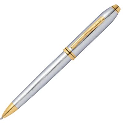 CROSS Townsend Medalist Stylo bille avec des attributs plaqués or 23 carats Pointe moyenne Écrin de luxe et une recharge bille noire incluse - Publicité CROSS Townsend Medalist Stylo bille avec des attributs plaqués or 23 carats Pointe moyenne Écrin de luxe et une recharge bille noire incluse - Publicité
