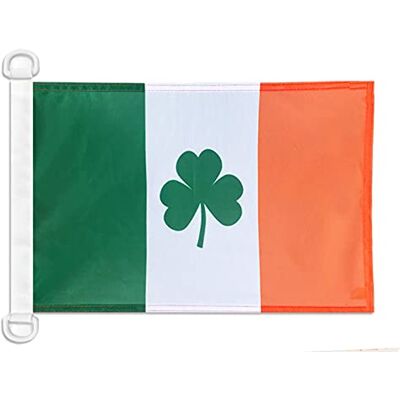 AZ FLAG Pavillon nautique Irlande avec trèfle 45x30cm Drapeau de bateau trèfle irlandais 30 x 45 cm - Publicité AZ FLAG Pavillon nautique Irlande avec trèfle 45x30cm Drapeau de bateau trèfle irlandais 30 x 45 cm - Publicité