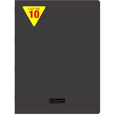 Calligraphe 18410Cpack Un Lot de 10 Cahiers Agrafés Noirs (une Marque de Clairefontaine) 24x32 cm 96 Pages Grands Carreaux Papier Blanc 90 g Couverture Polypro Transparent - Publicité Calligraphe 18410Cpack Un Lot de 10 Cahiers Agrafés Noirs (une Marque de Clairefontaine) 24x32 cm 96 Pages Grands Carreaux Papier Blanc 90 g Couverture Polypro Transparent - Publicité