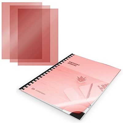 Waytex A78241R Couverture de Reliure A4 Transparentes en PVC 200 microns Pack de 100 Rouge transparent - Publicité Waytex A78241R Couverture de Reliure A4 Transparentes en PVC 200 microns Pack de 100 Rouge transparent - Publicité