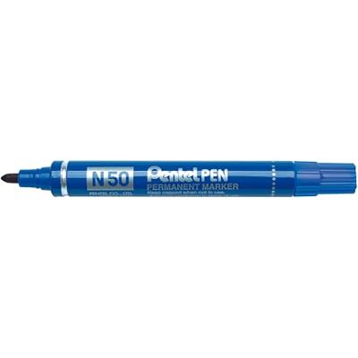 Pentel Marqueur permanent N50 pointe ogive 4,3 mm bleu - Publicité Pentel Marqueur permanent N50 pointe ogive 4,3 mm bleu - Publicité