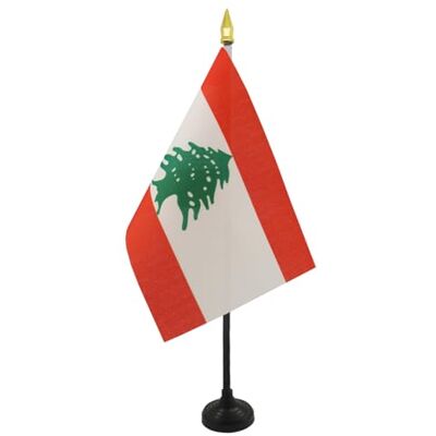 AZ FLAG Mini Drapeau Liban De Table 15x10 cm Drapeau Libanais De Bureau 100% Polyester Avec Hampe Pointe Dorée 25cm - Publicité AZ FLAG Mini Drapeau Liban De Table 15x10 cm Drapeau Libanais De Bureau 100% Polyester Avec Hampe Pointe Dorée 25cm - Publicité