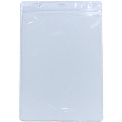 CKB LTD Lot de 10x A5 Grande Plastique Porte-Badges Pour Carte D'identité Verticale Étanche Transparente Avec Fermeture éclair Refermable Étiquette Pour Nom 25 x 17cm Claire Contient 166 x 220 mm - Publicité CKB LTD Lot de 10x A5 Grande Plastique Porte-Badges Pour Carte D'identité Verticale Étanche Transparente Avec Fermeture éclair Refermable Étiquette Pour Nom 25 x 17cm Claire Contient 166 x 220 mm - Publicité