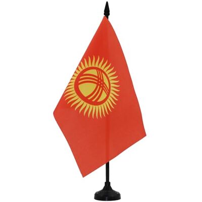 AZ FLAG Drapeau De Table Kirghizstan 21x14 cm Petit Drapeau Kirghiz De Bureau 100% Polyester Avec Hampe De 25cm Et Socle En Plastique Noir - Publicité AZ FLAG Drapeau De Table Kirghizstan 21x14 cm Petit Drapeau Kirghiz De Bureau 100% Polyester Avec Hampe De 25cm Et Socle En Plastique Noir - Publicité