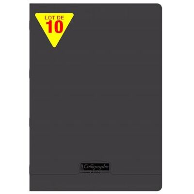 Calligraphe 18640Cpack Un paquet de 10 Cahiers Agrafés Noirs (une Marque de Clairefontaine) A4 21x29,7 cm 96 Pages Grands Carreaux Papier Blanc 90 g Couverture Polypro Transparent - Publicité Calligraphe 18640Cpack Un paquet de 10 Cahiers Agrafés Noirs (une Marque de Clairefontaine) A4 21x29,7 cm 96 Pages Grands Carreaux Papier Blanc 90 g Couverture Polypro Transparent - Publicité