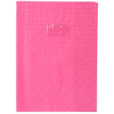 Calligraphe Lot de 10 Protège-cahier Grain Losange A4, PVC 18/100, coloris rose, avec porte-étiquette - Publicité Calligraphe Lot de 10 Protège-cahier Grain Losange A4, PVC 18/100, coloris rose, avec porte-étiquette - Publicité