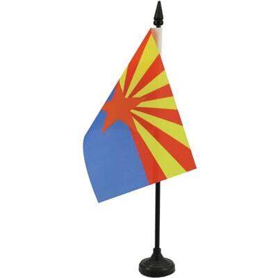 AZ FLAG Drapeau De Table Arizona 15x10 cm Mini Drapeau De L'État Américain De L'Arizona De Bureau 100% Polyester Avec Hampe De 25cm Et Socle En Plastique Noir - Publicité AZ FLAG Drapeau De Table Arizona 15x10 cm Mini Drapeau De L'État Américain De L'Arizona De Bureau 100% Polyester Avec Hampe De 25cm Et Socle En Plastique Noir - Publicité