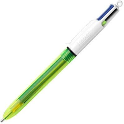 BIC 4 COULEURS FLUO STYLO BILLE JAUNE POINTE 1.6 - Publicité BIC 4 COULEURS FLUO STYLO BILLE JAUNE POINTE 1.6 - Publicité