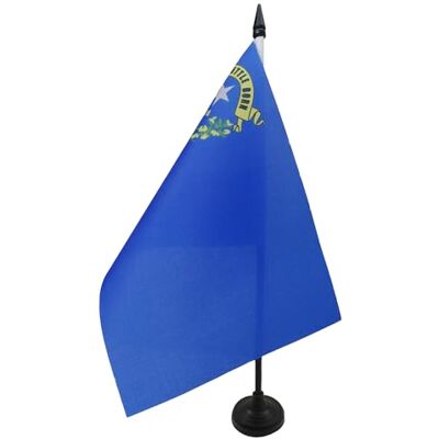 AZ FLAG Drapeau De Table Nevada 21x14 cm Petit Drapeau De L'État Américain Du Nevada De Bureau 100% Polyester Avec Hampe De 25cm Et Socle En Plastique Noir - Publicité AZ FLAG Drapeau De Table Nevada 21x14 cm Petit Drapeau De L'État Américain Du Nevada De Bureau 100% Polyester Avec Hampe De 25cm Et Socle En Plastique Noir - Publicité