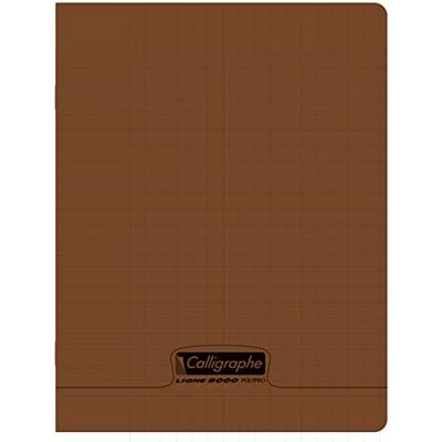 Calligraphe 18931C Un Cahier Agrafé Marron (une Marque de Clairefontaine) 17x22 cm 96 Pages Grands Carreaux Papier Blanc 90 g Couverture Polypro Transparent - Publicité Calligraphe 18931C Un Cahier Agrafé Marron (une Marque de Clairefontaine) 17x22 cm 96 Pages Grands Carreaux Papier Blanc 90 g Couverture Polypro Transparent - Publicité
