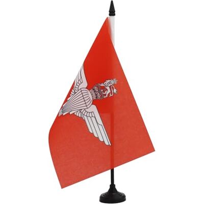 AZ FLAG Drapeau de Table Parachute Regiment du Royaume-Uni 21x14 cm Usage intérieur Drapeau de bureau de la British Army United Kindgom Parachute Regiment finition cousue et bords renforcés - Publicité AZ FLAG Drapeau de Table Parachute Regiment du Royaume-Uni 21x14 cm Usage intérieur Drapeau de bureau de la British Army United Kindgom Parachute Regiment finition cousue et bords renforcés - Publicité