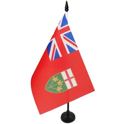 AZ FLAG Drapeau De Table Ontario 21x14 cm Petit Drapeau Ontarien De Bureau 100% Polyester Avec Hampe De 25cm Et Socle En Plastique Noir - Publicité AZ FLAG Drapeau De Table Ontario 21x14 cm Petit Drapeau Ontarien De Bureau 100% Polyester Avec Hampe De 25cm Et Socle En Plastique Noir - Publicité