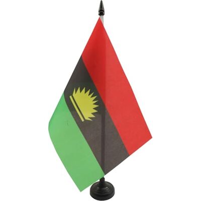AZ FLAG Drapeau De Table Biafra indépendantiste au Nigéria 21x14 cm Petit Drapeau De Bureau 100% Polyester Avec Hampe De 25cm Et Socle En Plastique Noir - Publicité AZ FLAG Drapeau De Table Biafra indépendantiste au Nigéria 21x14 cm Petit Drapeau De Bureau 100% Polyester Avec Hampe De 25cm Et Socle En Plastique Noir - Publicité