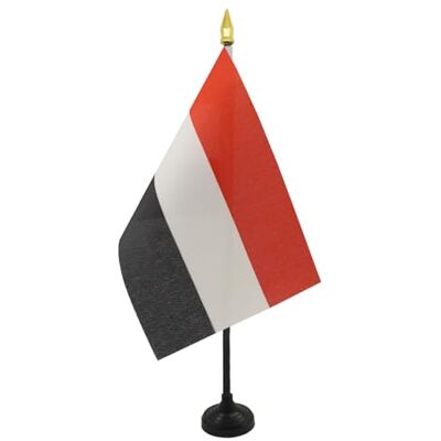 AZ FLAG Mini Drapeau Yémen De Table 15x10 cm Drapeau Yéménite De Bureau 100% Polyester Avec Hampe Pointe Dorée 25cm - Publicité AZ FLAG Mini Drapeau Yémen De Table 15x10 cm Drapeau Yéménite De Bureau 100% Polyester Avec Hampe Pointe Dorée 25cm - Publicité