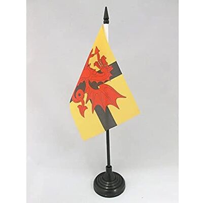 AZ FLAG Drapeau De Table Bretagne Pays du Trégor 15x10 cm Mini Drapeau De Bro-Dreger De Bureau 100% Polyester Avec Hampe De 25cm Et Socle En Plastique Noir - Publicité AZ FLAG Drapeau De Table Bretagne Pays du Trégor 15x10 cm Mini Drapeau De Bro-Dreger De Bureau 100% Polyester Avec Hampe De 25cm Et Socle En Plastique Noir - Publicité