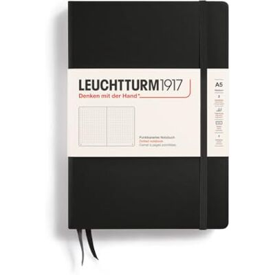 LEUCHTTURM1917 329398 Carnet Medium A5 Pointillé 249 pages numérotées Noir 251 pages numérotées, reliure cousue, table des matières, poche extensible, 2 marque-pages - Publicité LEUCHTTURM1917 329398 Carnet Medium A5 Pointillé 249 pages numérotées Noir 251 pages numérotées, reliure cousue, table des matières, poche extensible, 2 marque-pages - Publicité