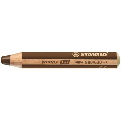 STABILO Woody 3 in 1 - Crayon multifonction de couleur - Marron - Crayons de coloriage - Publicité STABILO Woody 3 in 1 - Crayon multifonction de couleur - Marron - Crayons de coloriage - Publicité